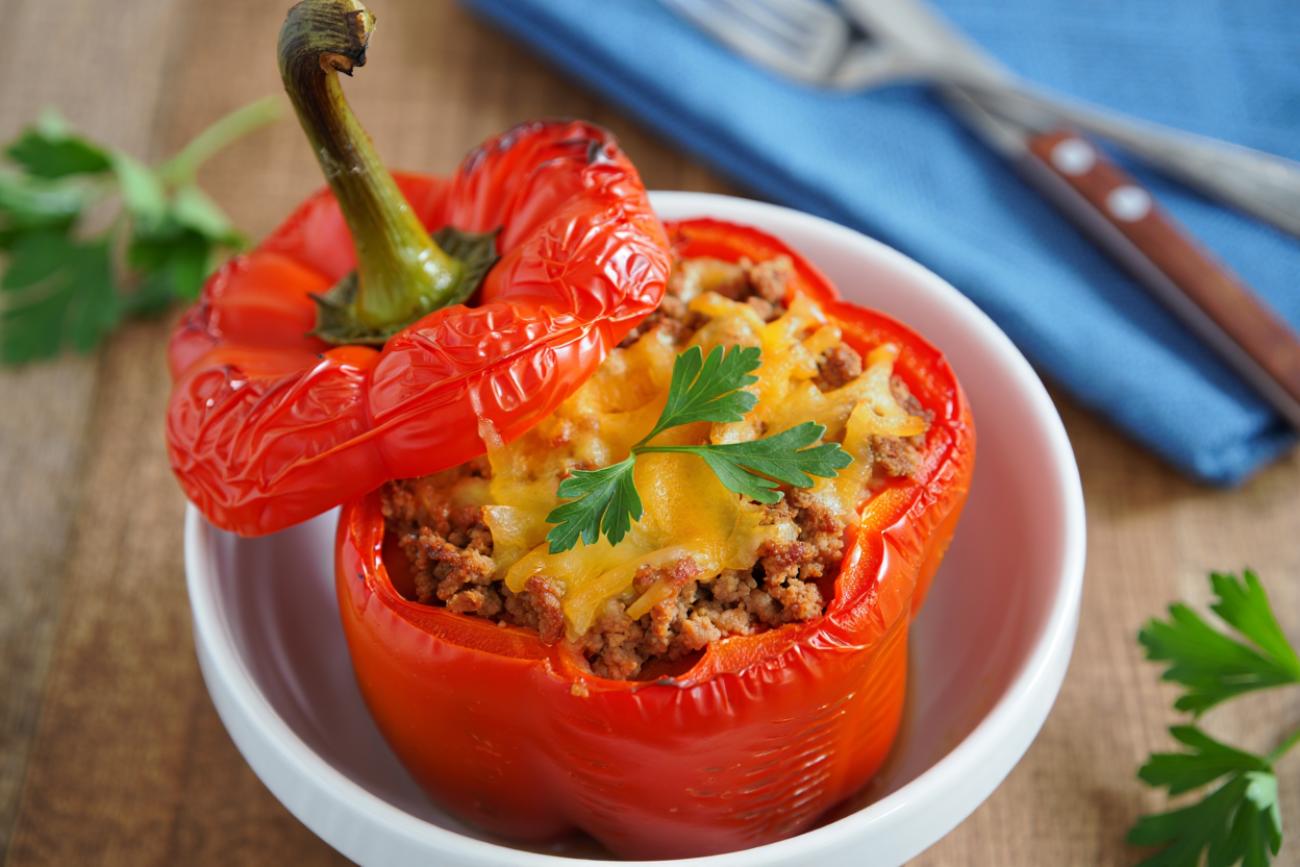 Gefüllte Paprika aus der Heißluftfritteuse