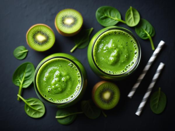 Der ultimative Matcha-Spinat-Kiwi-Smoothie